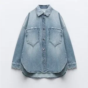タイムセール❣️【完売品】denim over shirt jacket Adilenium Season 3 Two-In-One Denim Shirt Jacket - Black